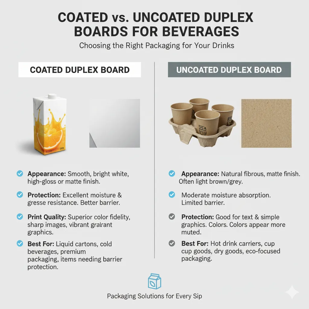 Coated vs. Uncoated Duplex Boards for Beverages
