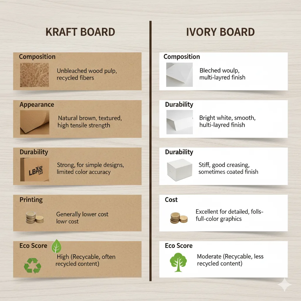 Kraft Board vs Ivory Board: What&rsquo;s the Difference